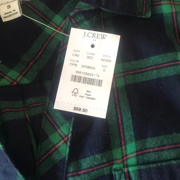 J Crew flannel size small - Picture 3 of 3